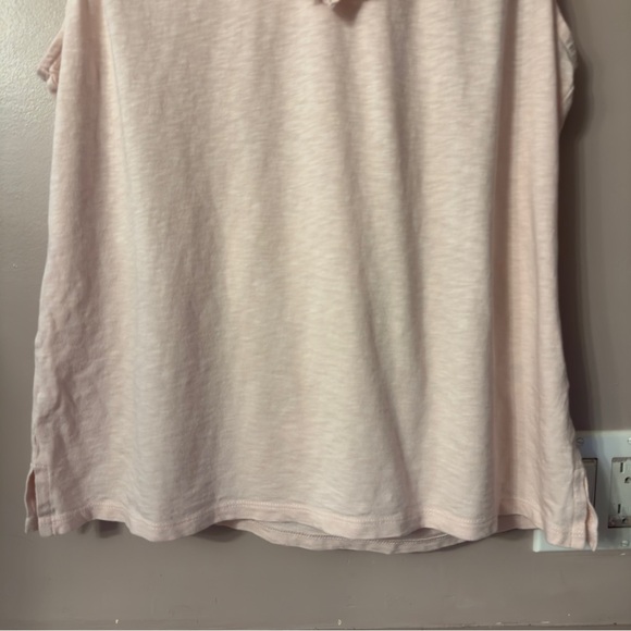 Talbots Eyelet Ruffle Collar Sleeveless Top Pink Women Size XL - Picture 3 of 7